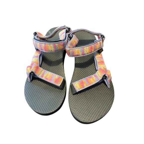 Teva Womens Pastel Multicolor Rainbow Original Universal Sandals Size 8 - Picture 1 of 9